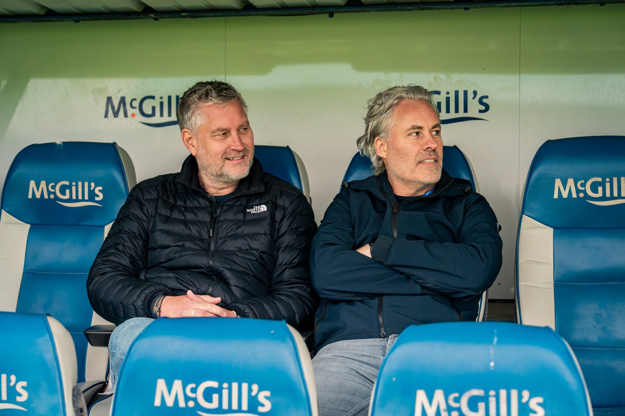 David Dwinger in the dugout at a Greenock Morton match